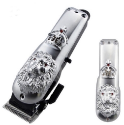 Метален корпус за машинка за подстригване 3D Lion King - сребърен