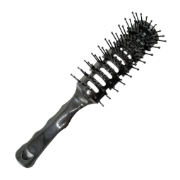 Четка за разресване с рядки косми - черна