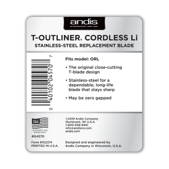 Cutit T-outliner - ANDIS - fara fir - Li- T-wide