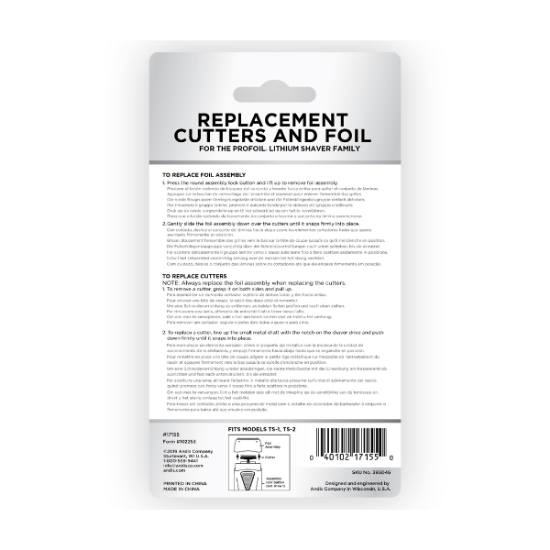 sita si cutit pentru masina de ras fara fir andis pro foil 