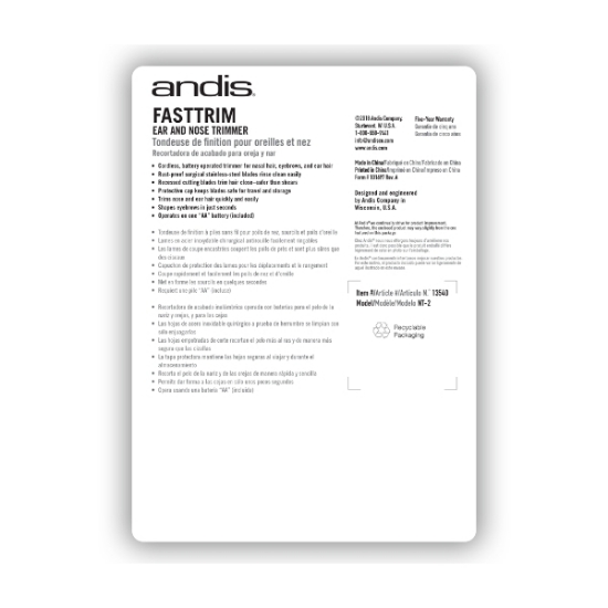 Masina de tuns - ANDIS - parul din nas si urechi