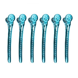 Щипки за коса големи large - REVER - Сини - 6 бр