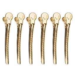 Щипки за коса големи large - REVER  - Златист цвят - 6 бр