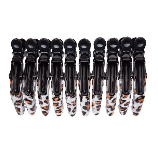 TONI&GUY - Clipsuri frizerie/coafor ABS - Portocaliu/Alb - 10 buc