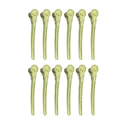 Щипки за коса големи - ЗЕЛЕНИ - 12 бр - REVER large