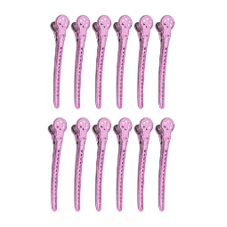 Щипки за коса големи - РОЗОВИ - 12 бр - REVER large 