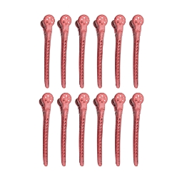 Щипки за коса големи - Червени - 12 бр  - REVER  large 