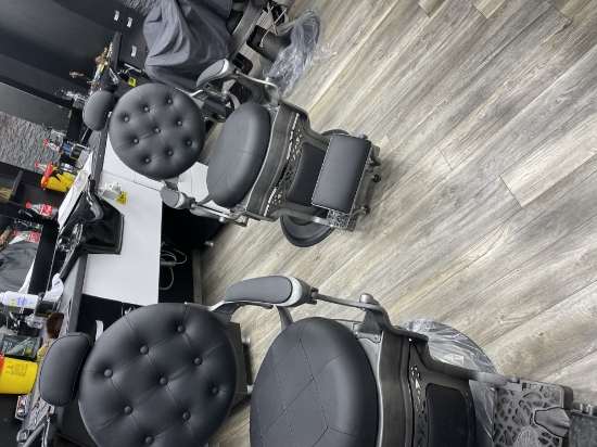 Scaun frizerie - MENOSER - Washington - Negru