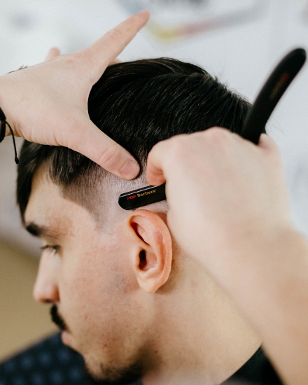 Brici din otel inoxidabil - POP BARBERS- Negru mat