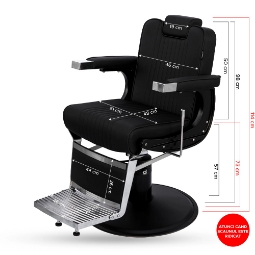 Бръснарски стол - MENOSER -  New York - Черен