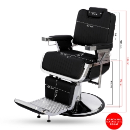 Бръснарски стол - Торонто MENOSER - Черен