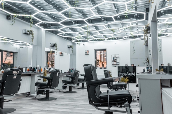 Scaun frizerie - MENOSER -  New York - Negru