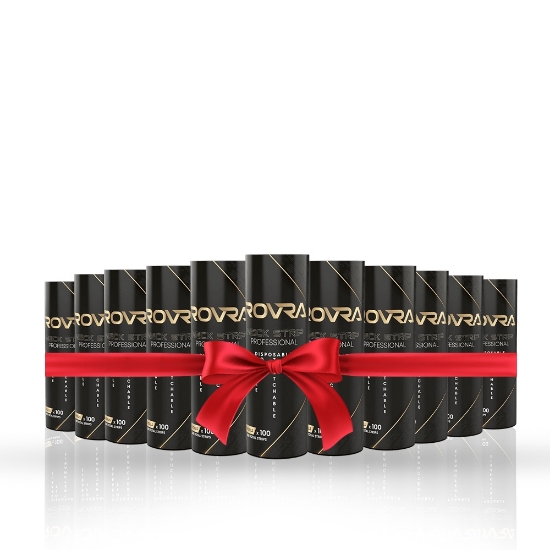 Pachet promo - Gulere de hartie Rovra pentru frizerie - set 5 role - 12 buc