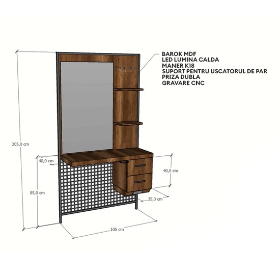 Mobilier Frizerie / Barber Shop - MENOSER