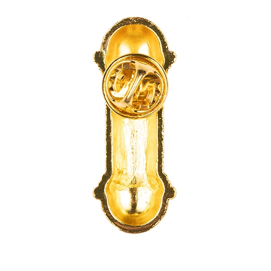 Снимка на Брошка символ - Barber Pole - Златиста