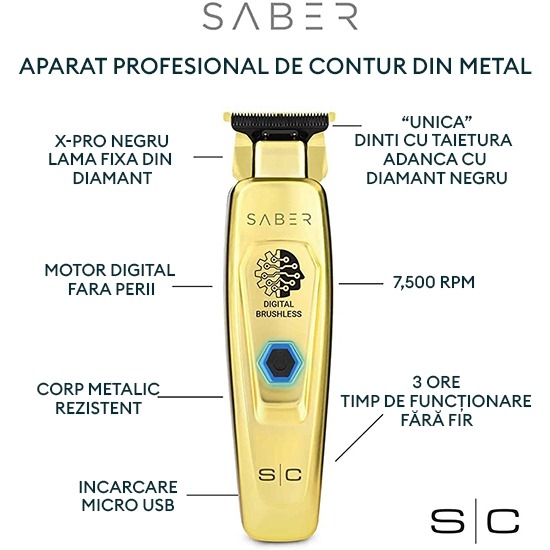 Снимка на Машинка за контурно подстригване - STYLECRAFT - Saber - 7.500 RPM