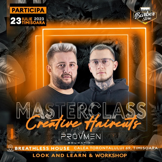 Снимка на Bilet eveniment TIMISOARA - Look and learn + Workshop CREATIVE HAIRCUTS - Bogdan Cernat & Ghita the Barber