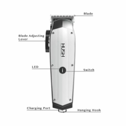 Безжична машинка за подстригване - HUSH PROFESSIONAL / HU22C - 7000 RPM 