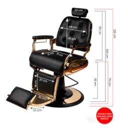 Бръснарски стол  - MENOSER - Juarez - Черен