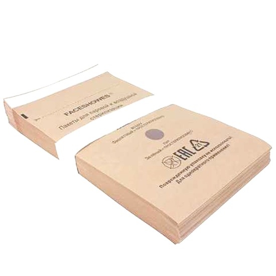 Снимка на Самозалепващи се торбички за стерилизирация на инструменти - FACESHOW - 130x200мм