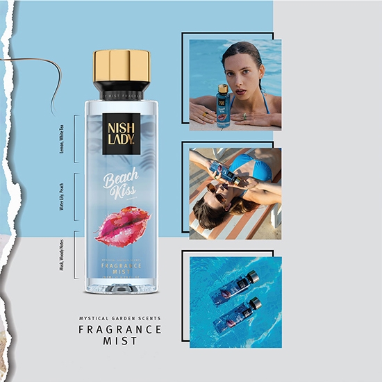 Снимка на Спрей за тяло - NISH LADY - Beach Kiss - 260 мл