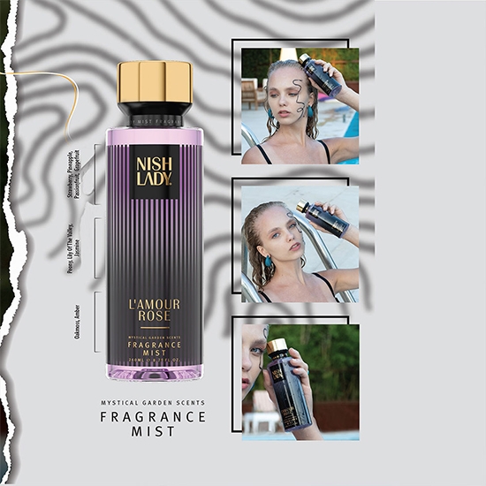 Снимка на Спрей за тяло - NISH LADY - L'amour Rose - 260 мл