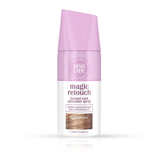 Снимка на Оцветяващ спрей за коса - NISH LADY - Светло кестеняв - 100 мл